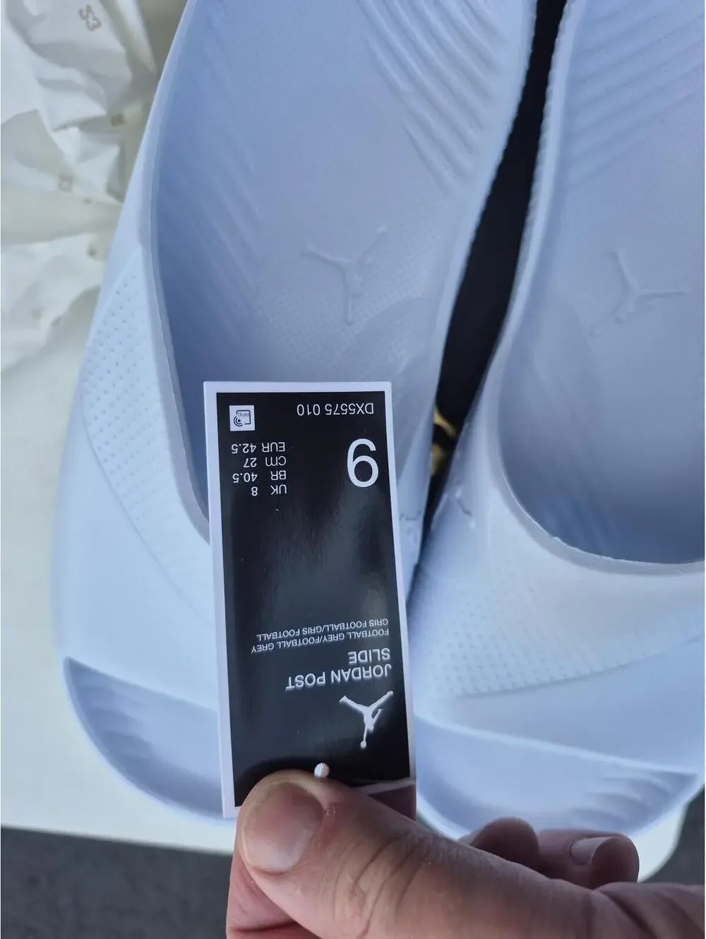 Jordan Post Slide Sandals White Size 9